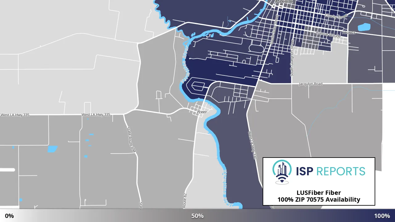 70575, LA map of internet availability