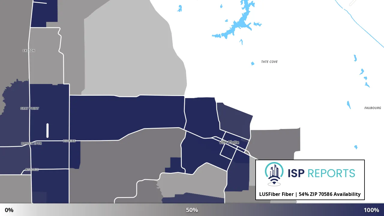 70586, LA map of internet availability