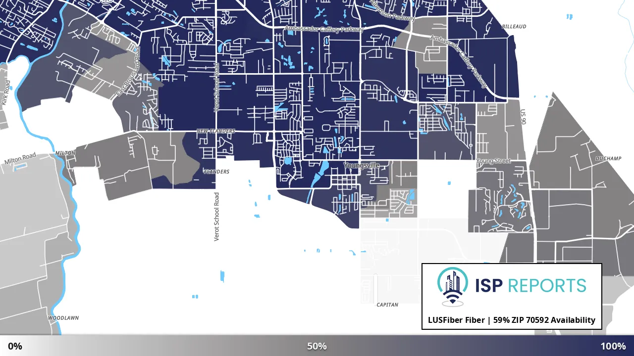 70592, LA map of internet availability