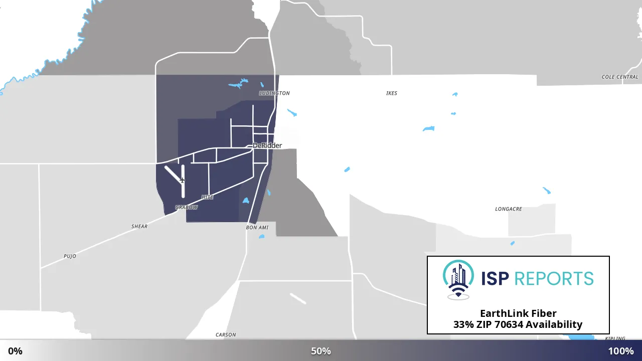 70634, LA map of internet availability