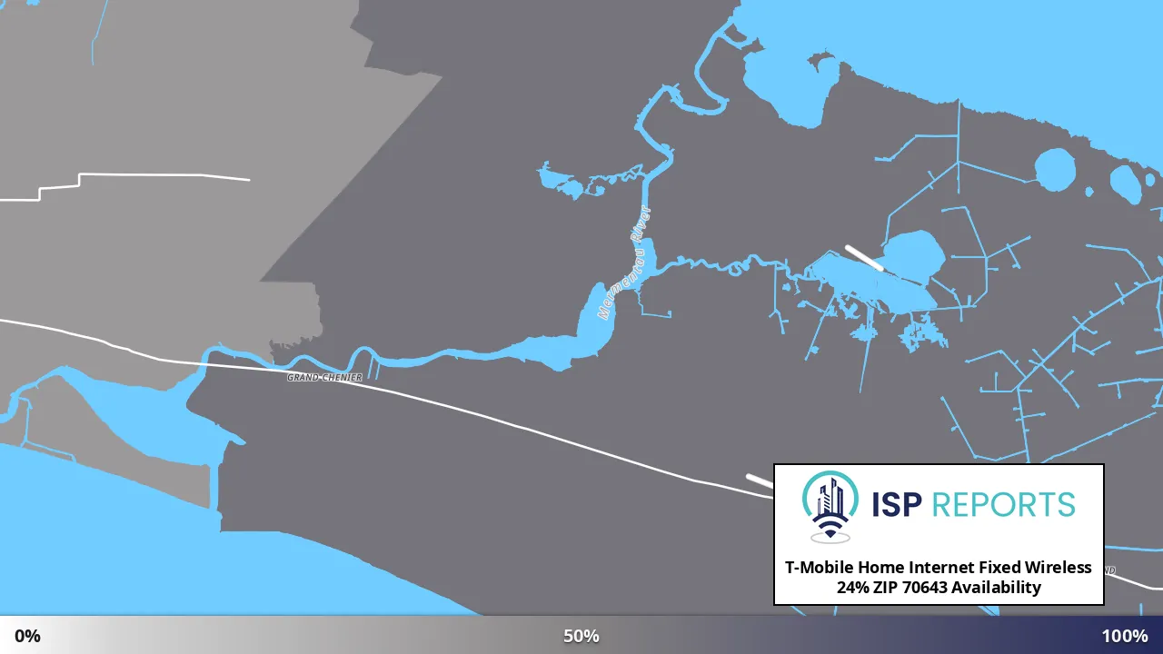 70643, LA map of internet availability