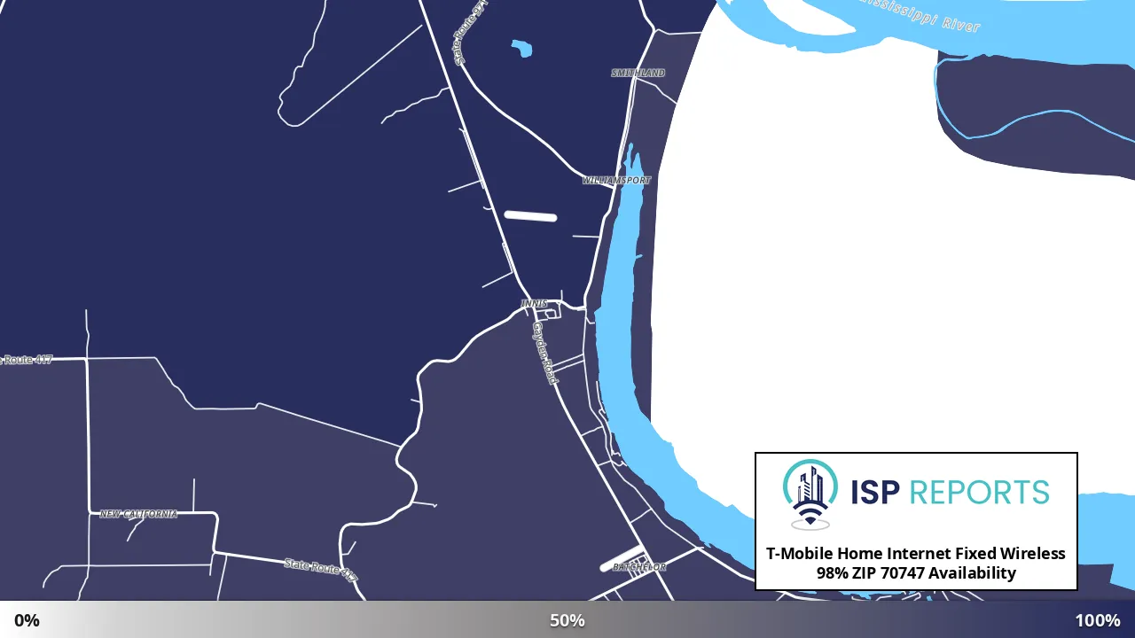 70747, LA map of internet availability