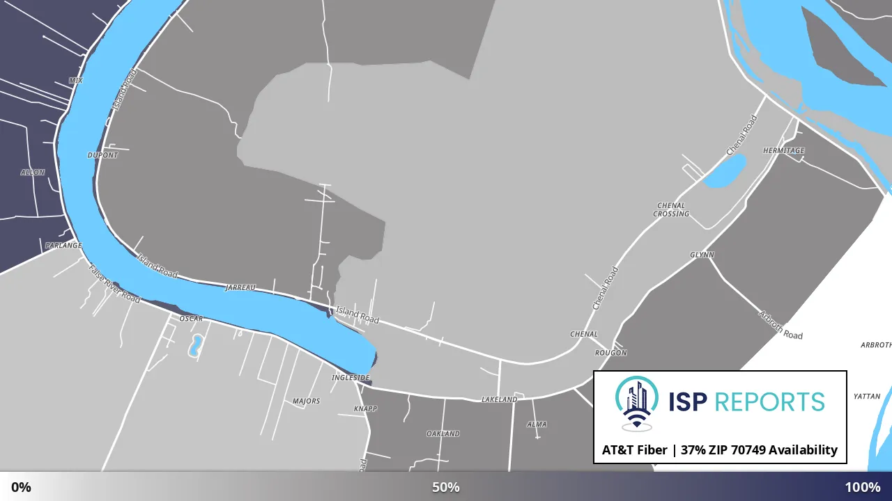 70749, LA map of internet availability