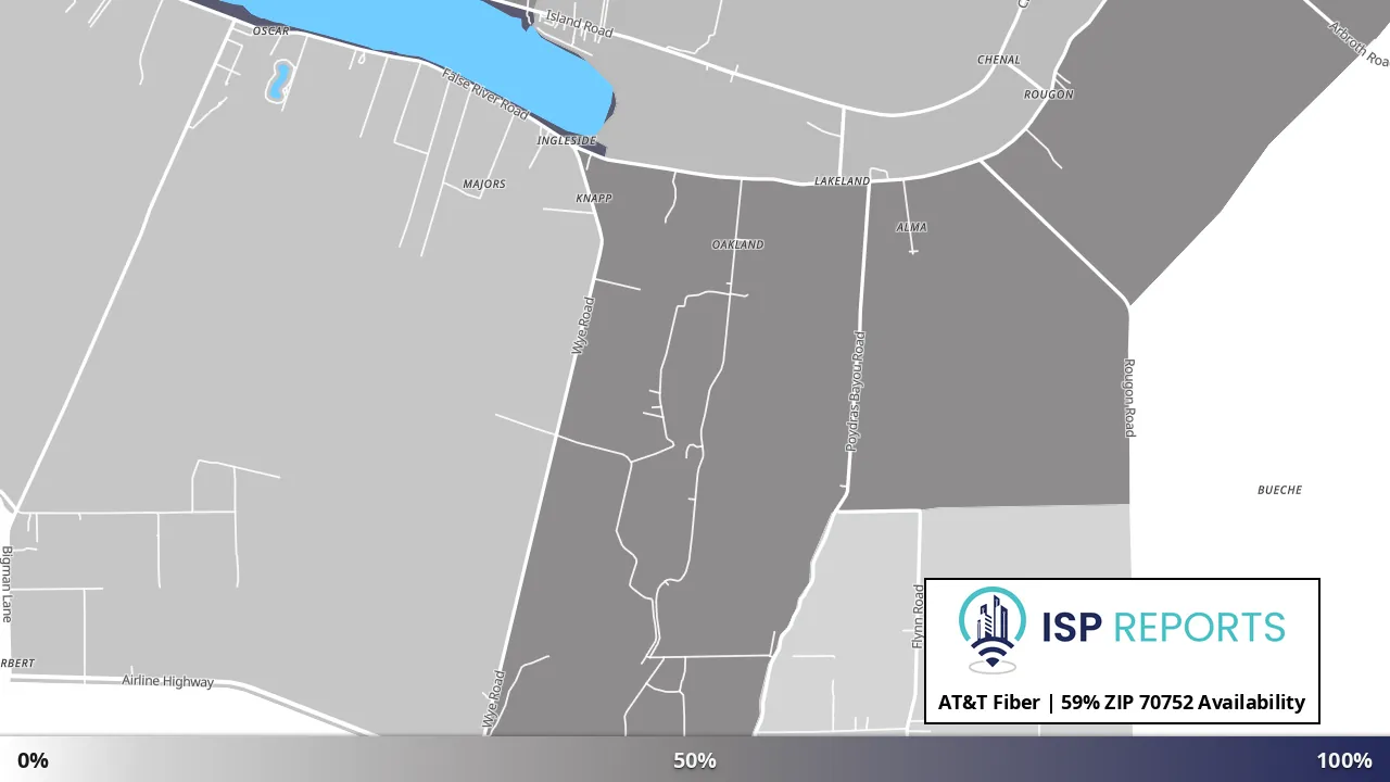 70752, LA map of internet availability