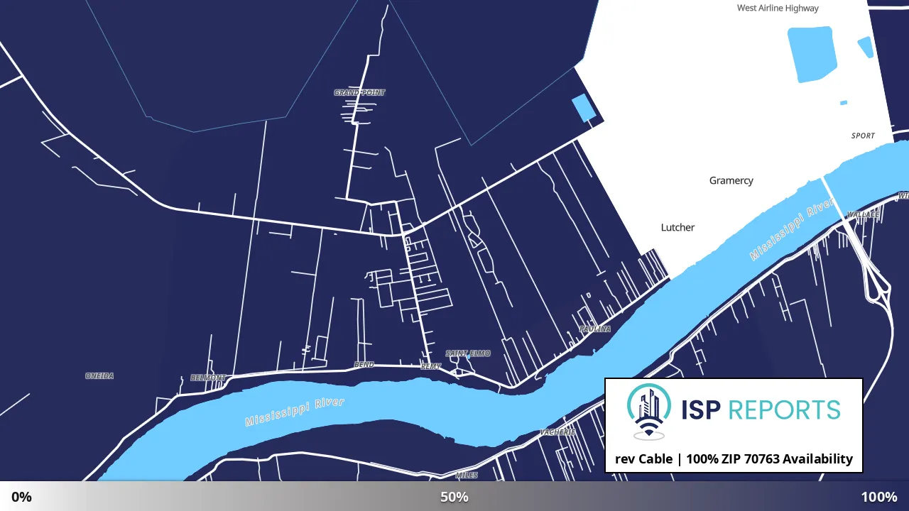 70763, LA map of internet availability