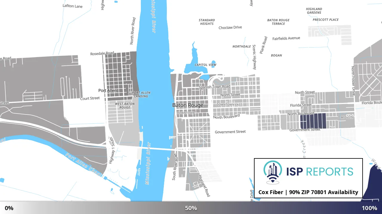 70801, LA map of internet availability