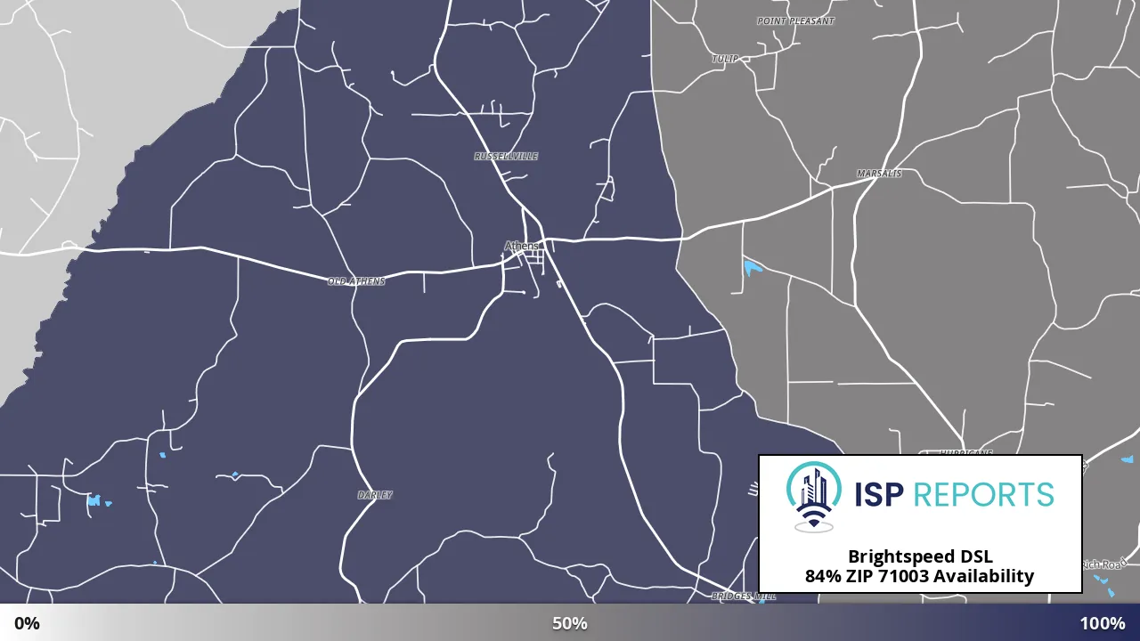 71003, LA map of internet availability