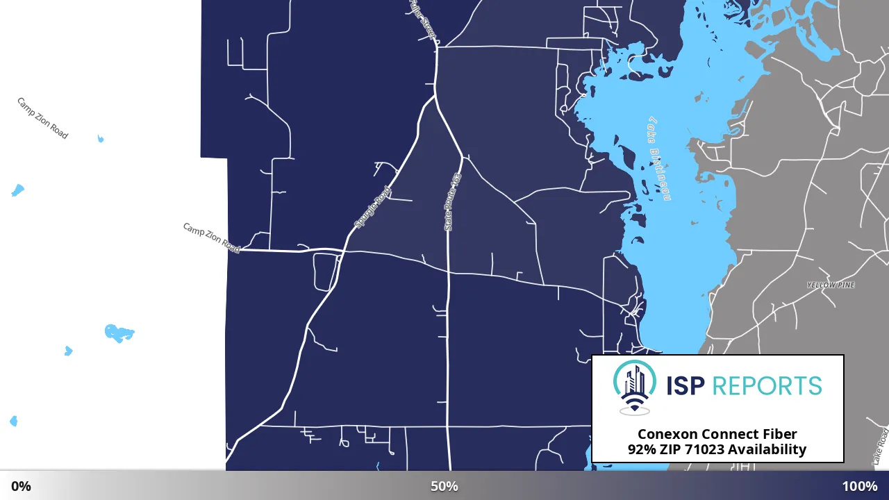 71023, LA map of internet availability