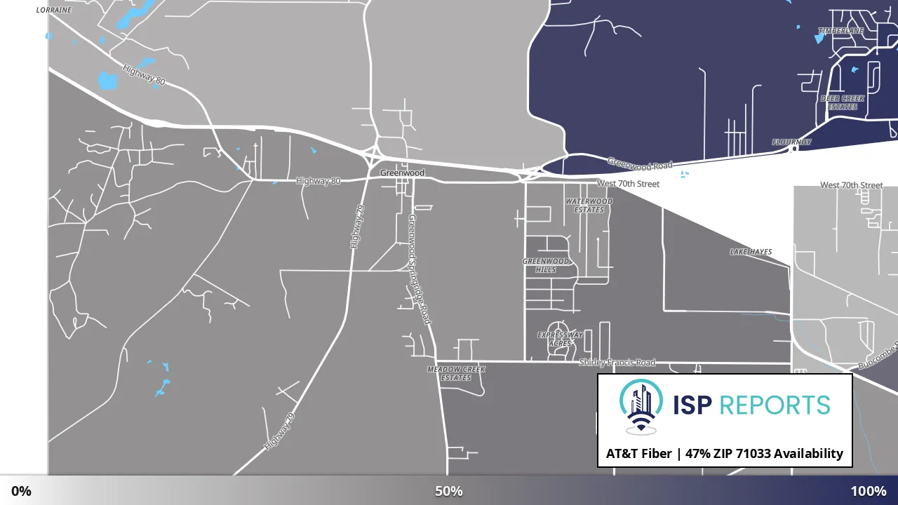 71033, LA map of internet availability