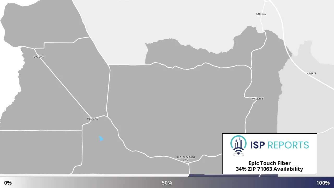 71063, LA map of internet availability