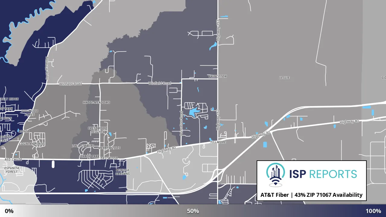 71067, LA map of internet availability