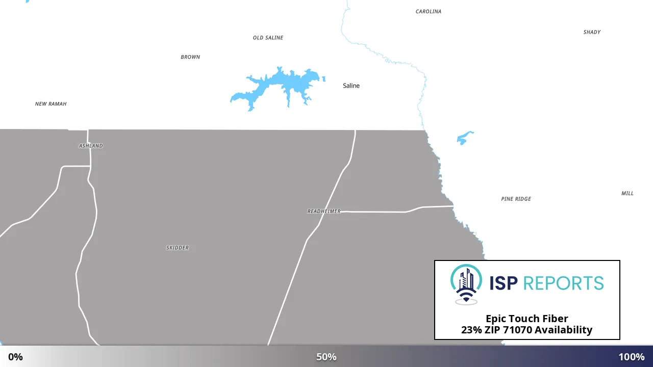 71070, LA map of internet availability