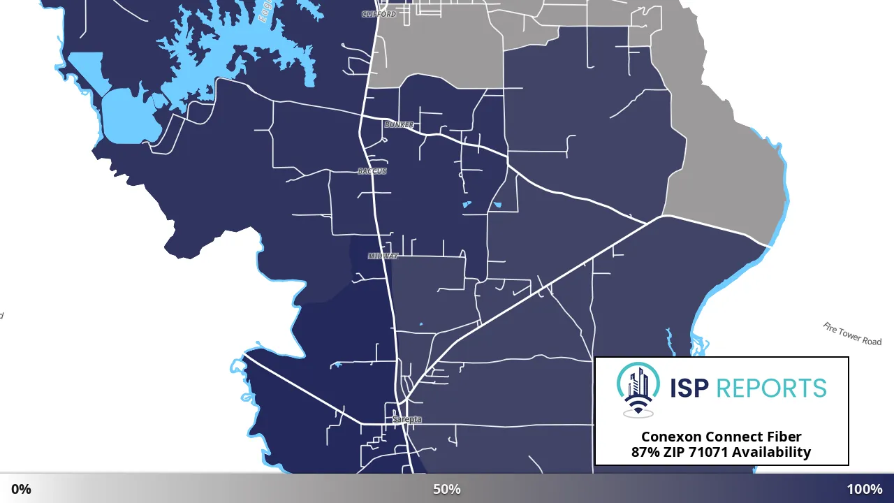 71071, LA map of internet availability