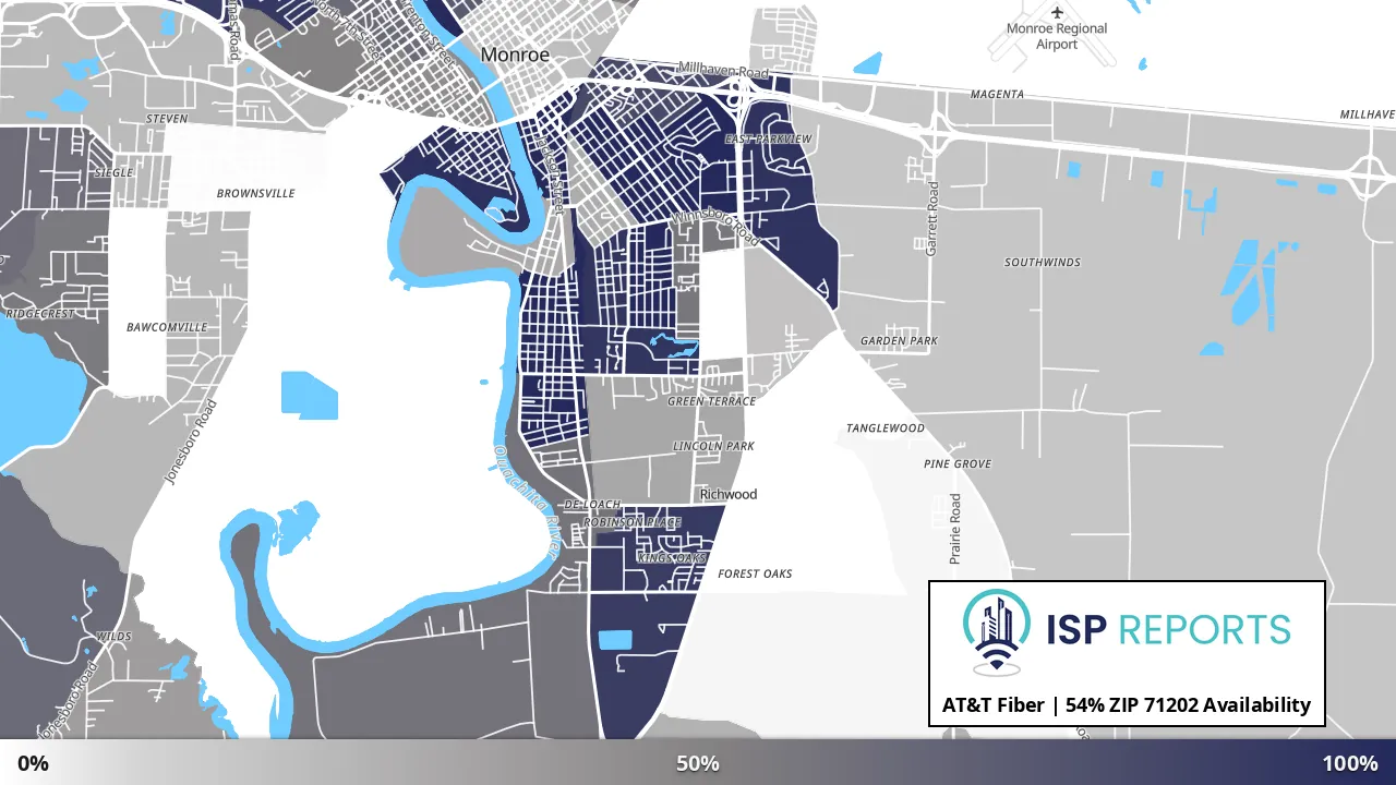 71202, LA map of internet availability