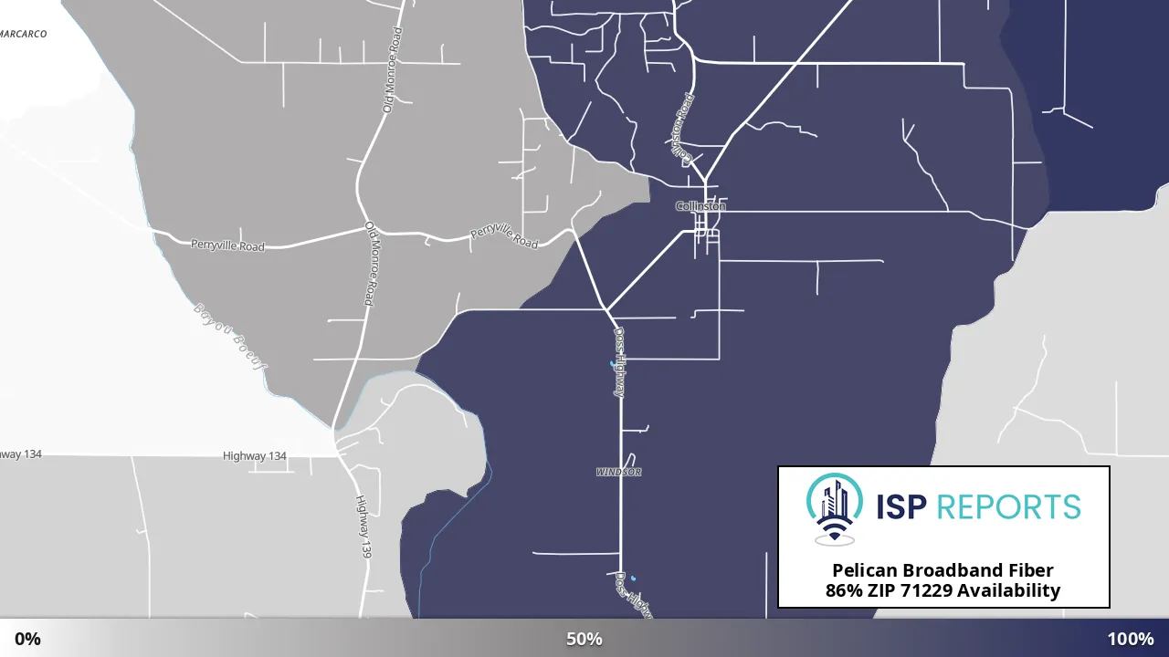 71229, LA map of internet availability