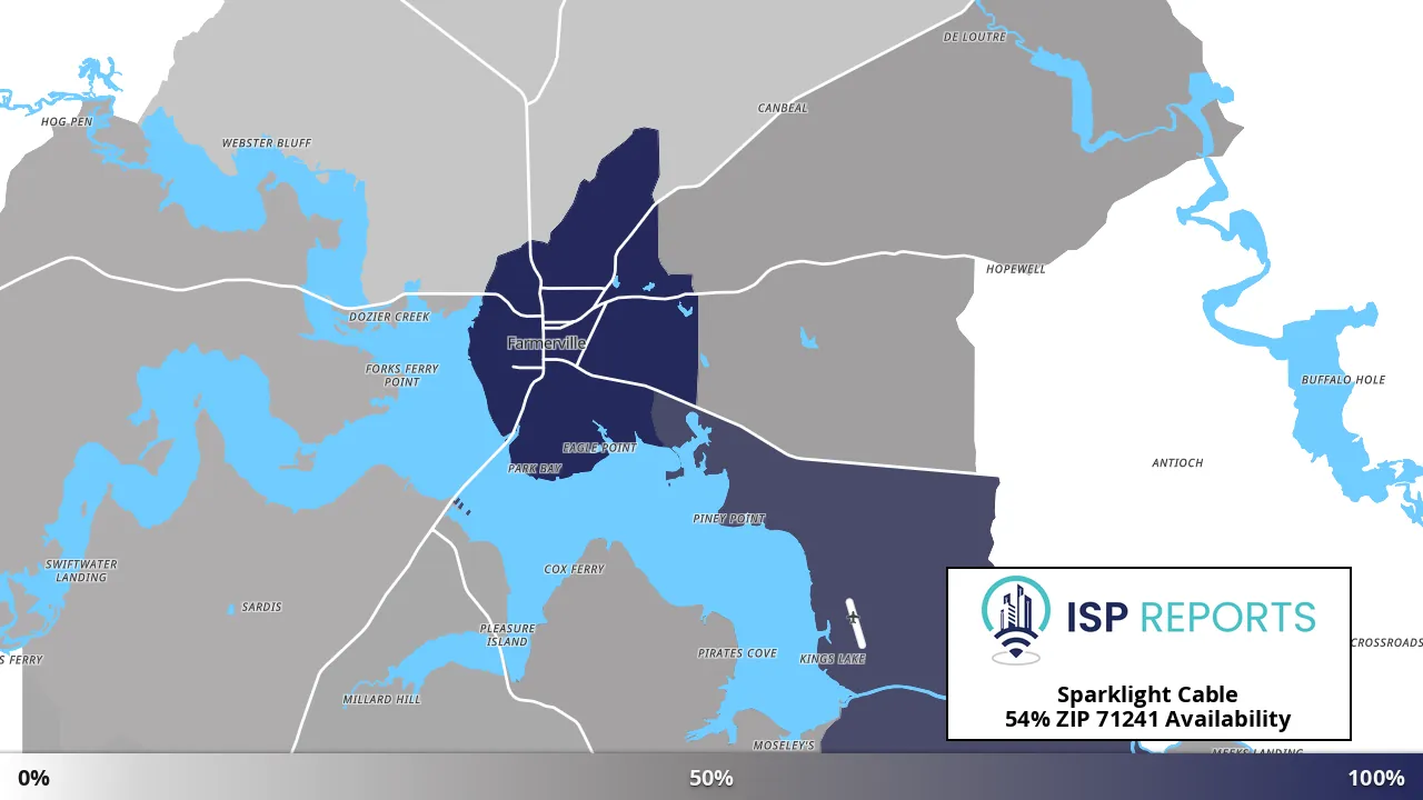 71241, LA map of internet availability