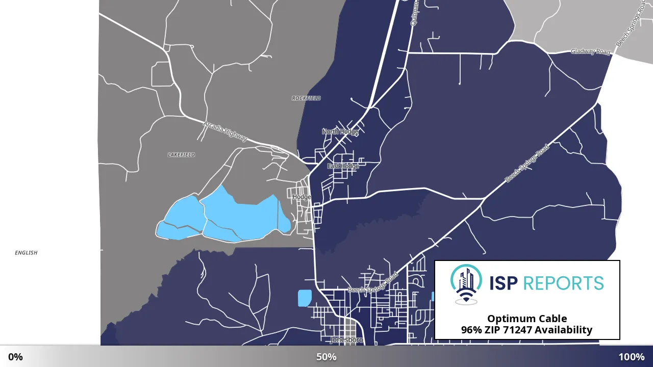 71247, LA map of internet availability
