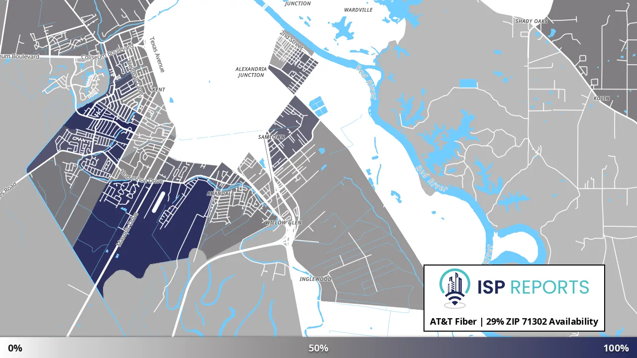 71302, LA map of internet availability