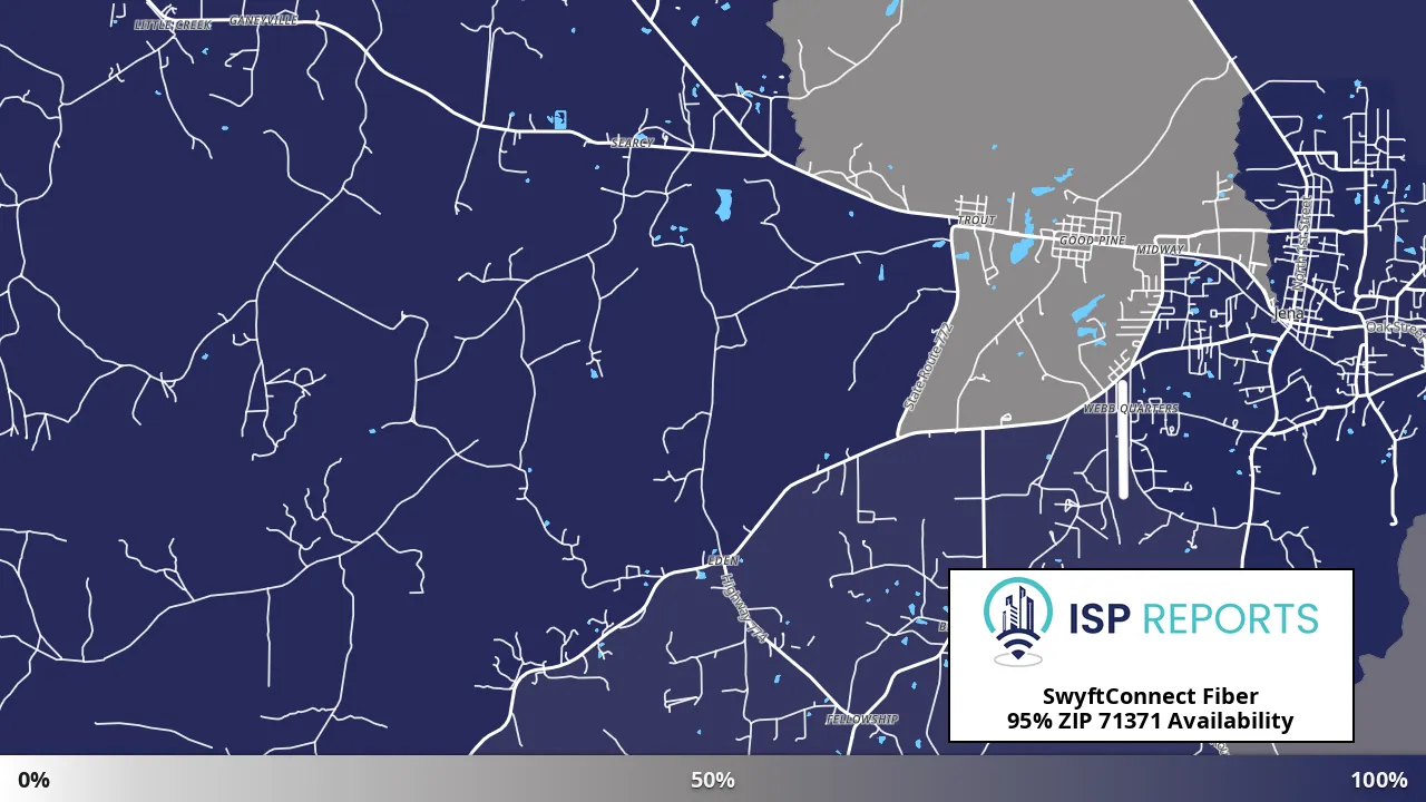 71371, LA map of internet availability