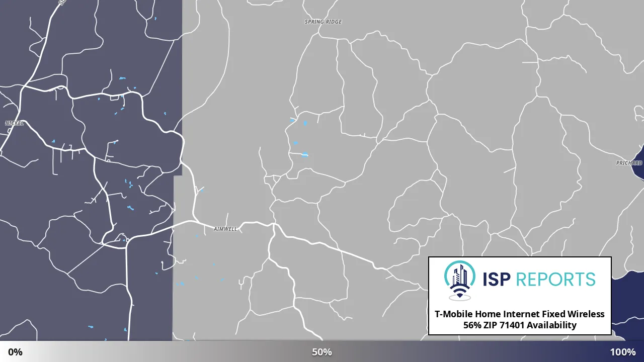 71401, LA map of internet availability