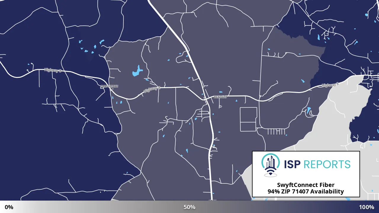 71407, LA map of internet availability