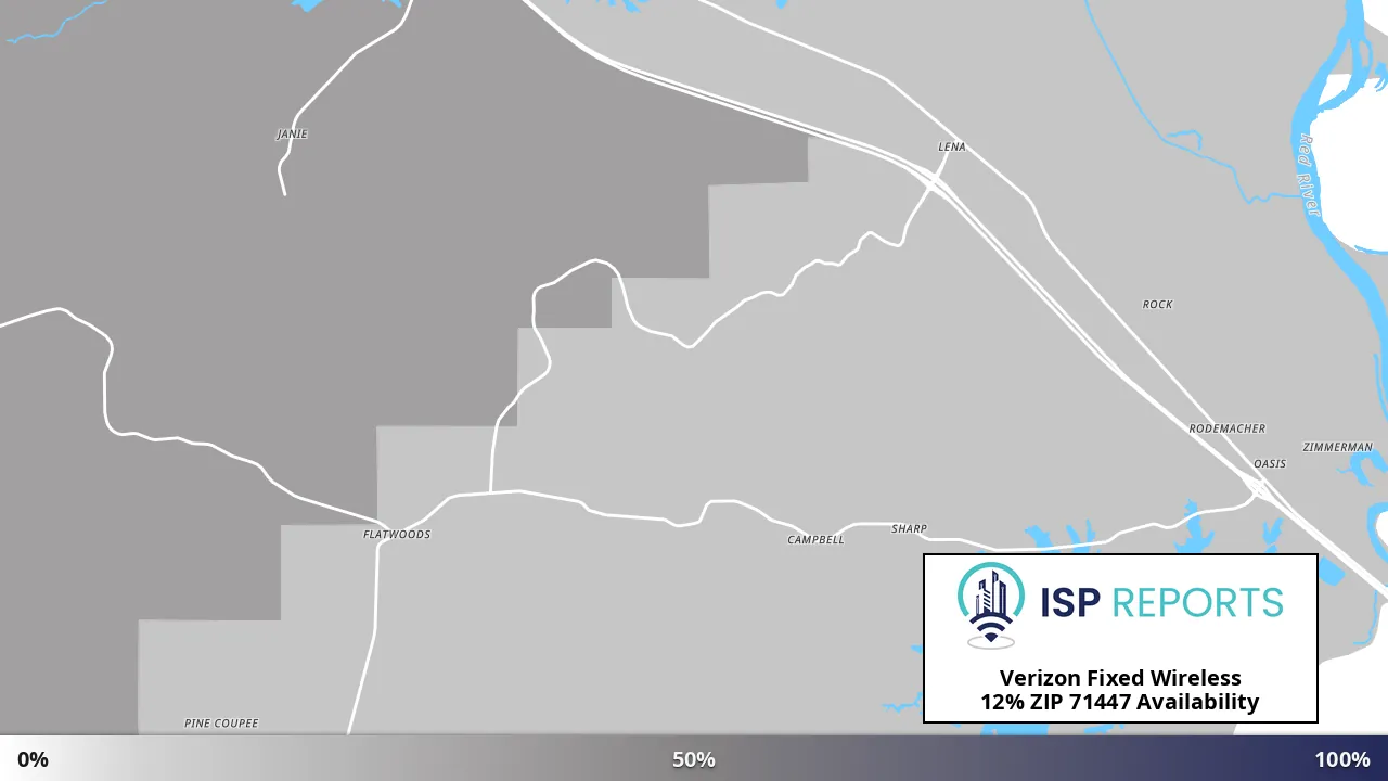 71447, LA map of internet availability