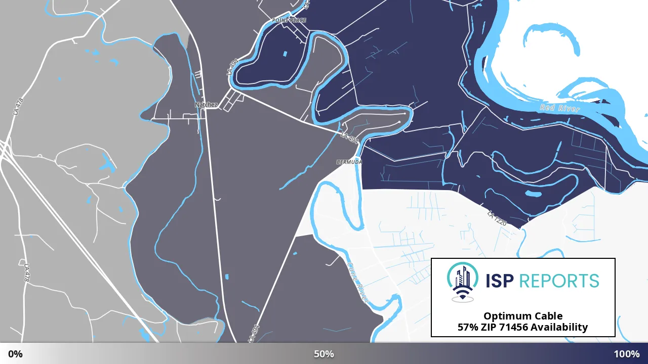 71456, LA map of internet availability