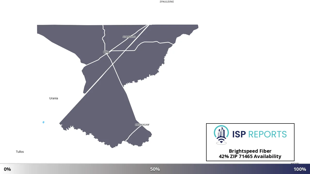 71465, LA map of internet availability