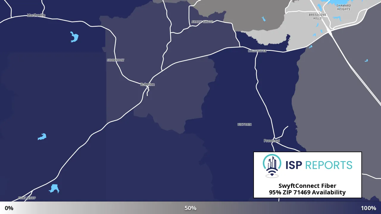 71469, LA map of internet availability