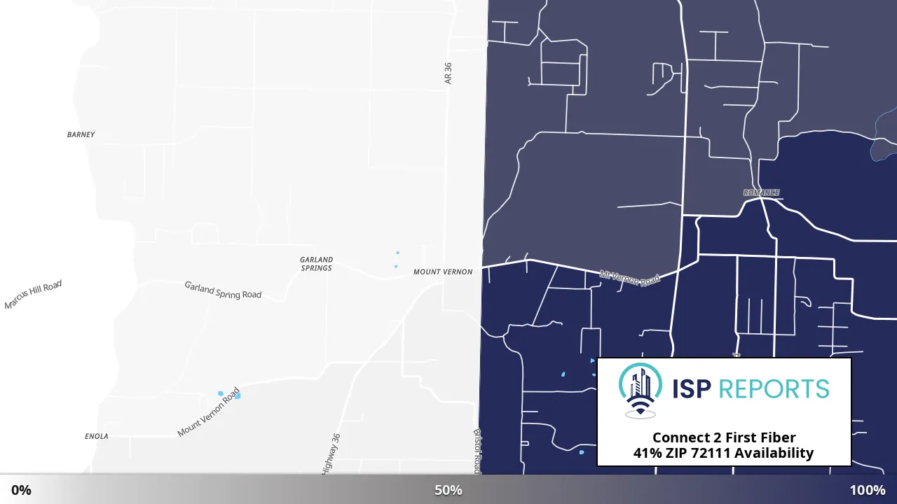 72111, AR map of internet availability