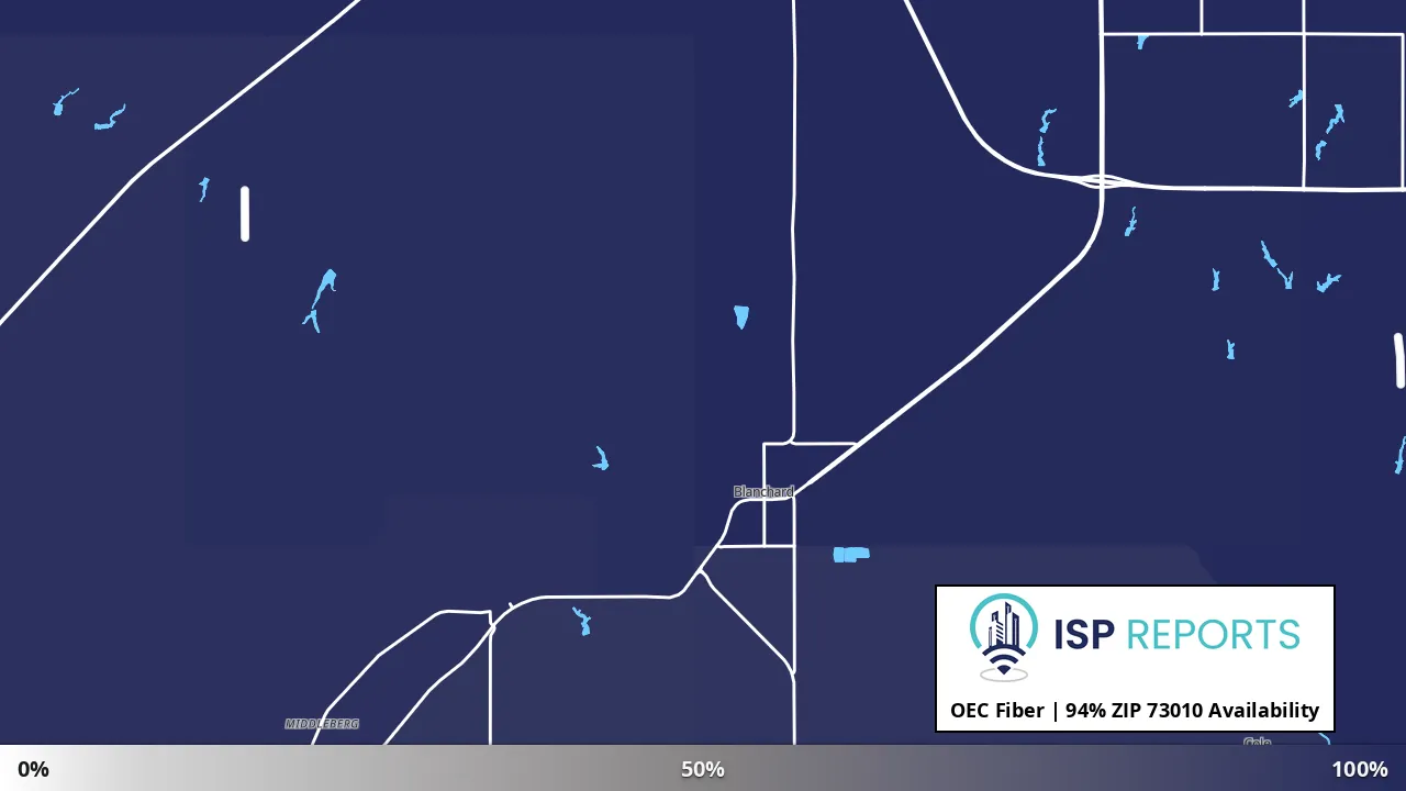 73010, OK map of internet availability