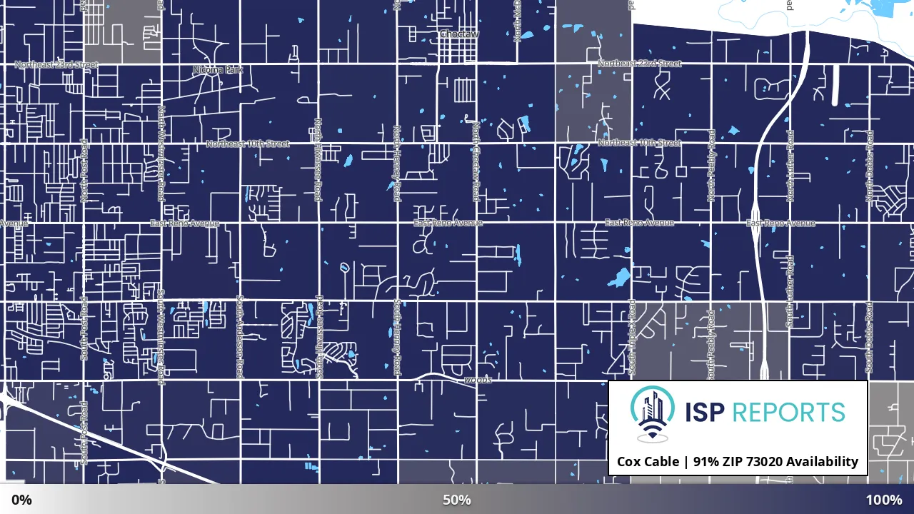 73020, OK map of internet availability