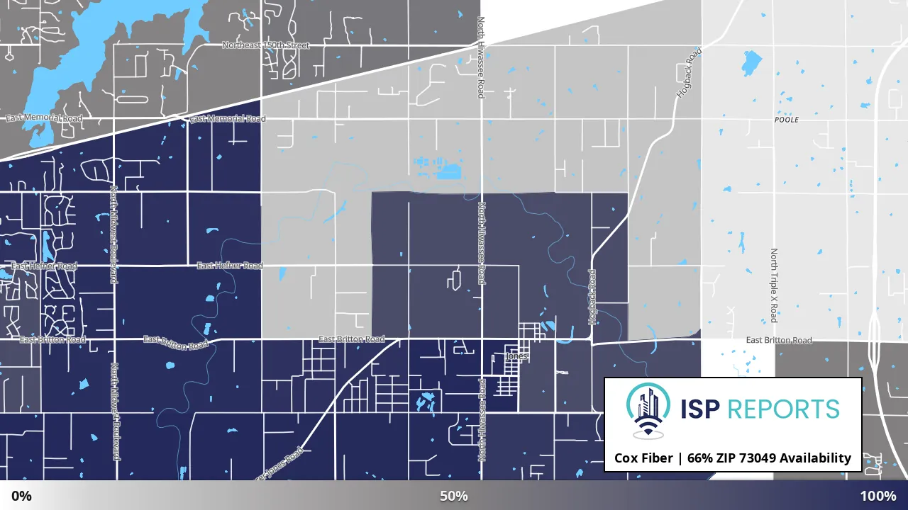 73049, OK map of internet availability