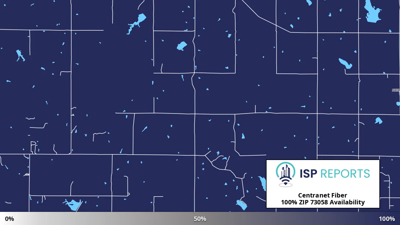 73058, OK map of internet availability