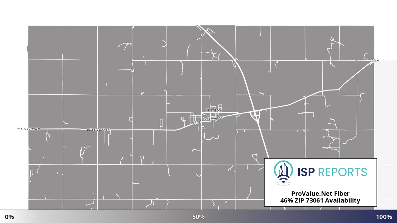73061, OK map of internet availability