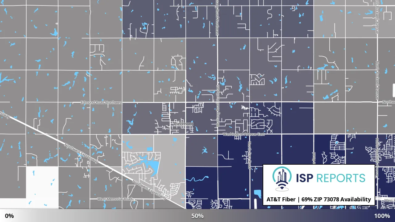 73078, OK map of internet availability