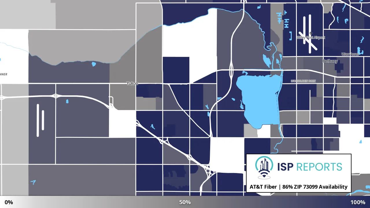 73099, OK map of internet availability