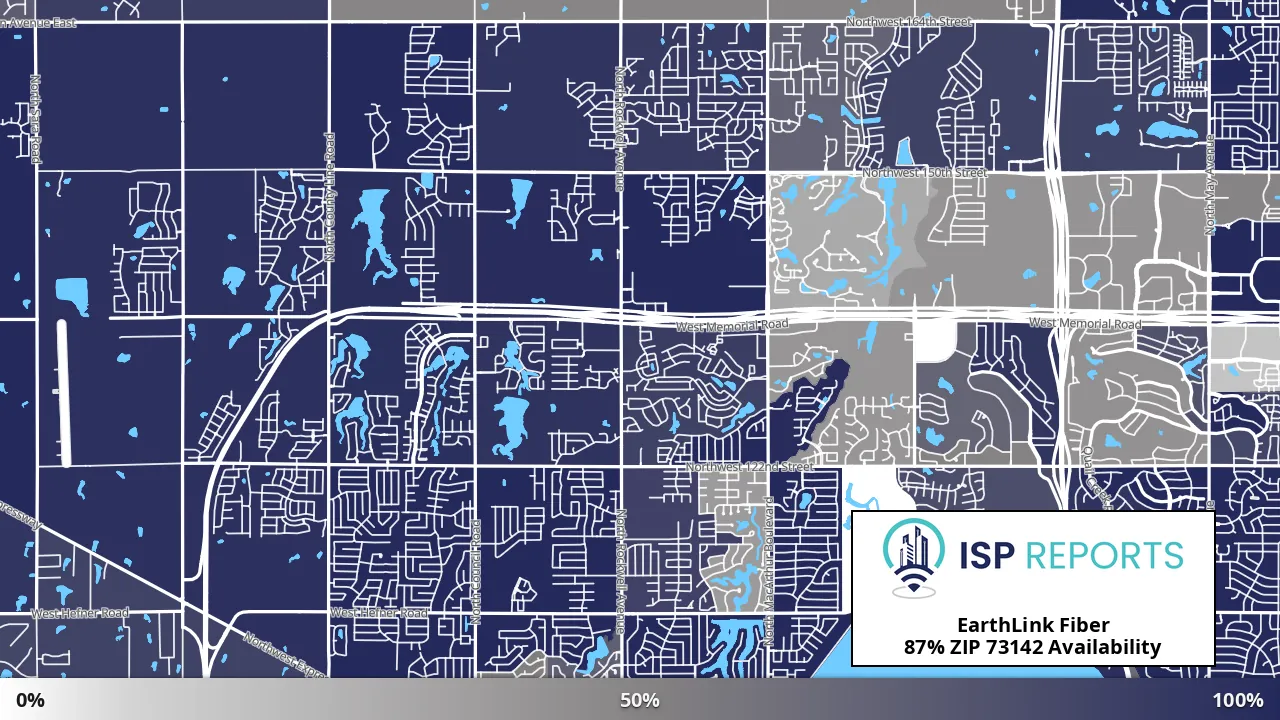 73142, OK map of internet availability