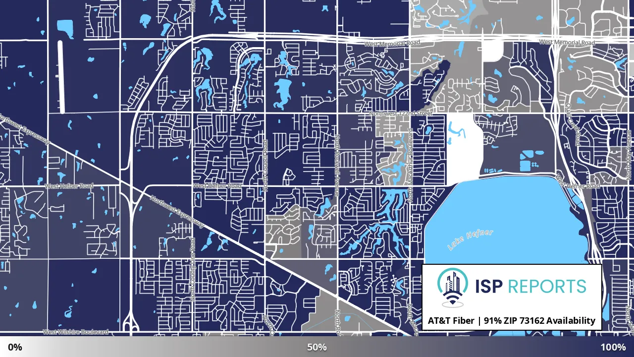 73162, OK map of internet availability