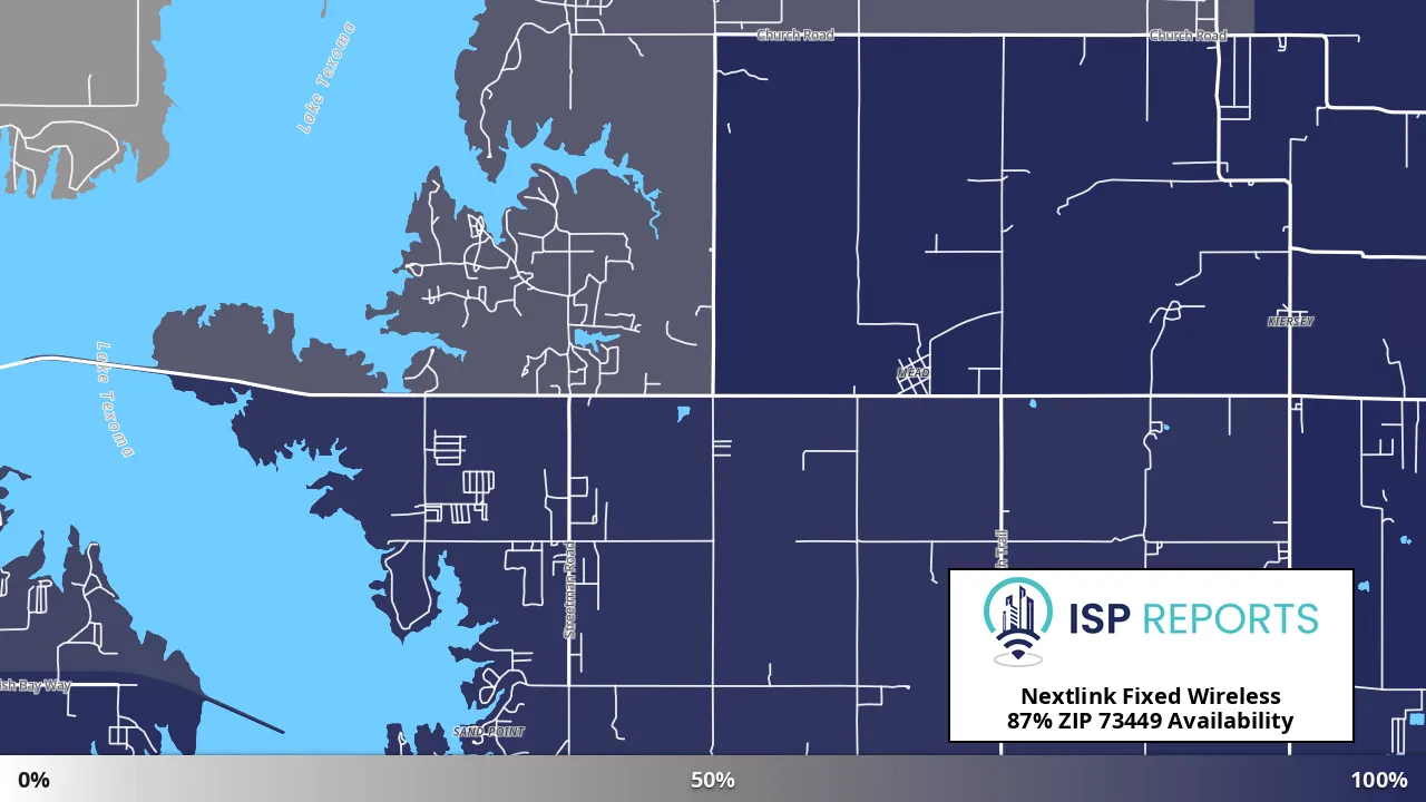 73449, OK map of internet availability