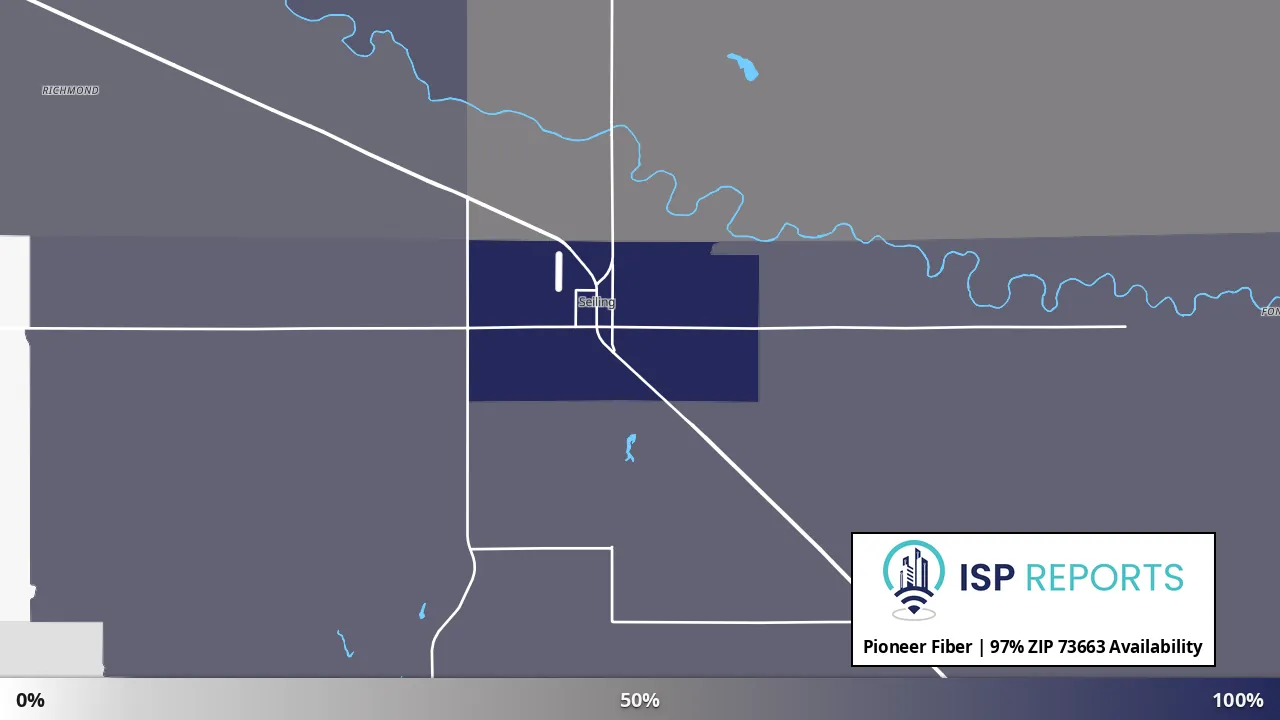 73663, OK map of internet availability
