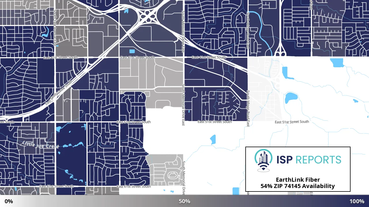 74145, OK map of internet availability