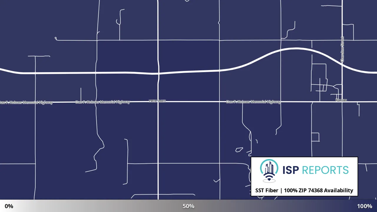 74368, OK map of internet availability