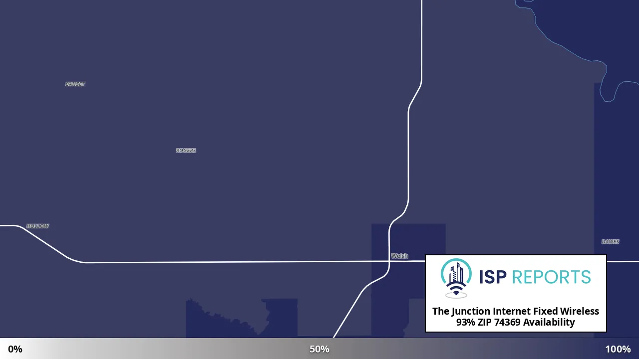 74369, OK map of internet availability
