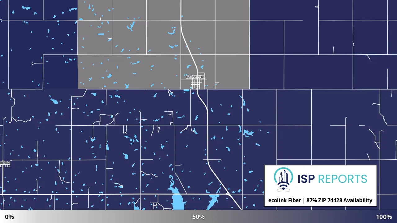 74428, OK map of internet availability