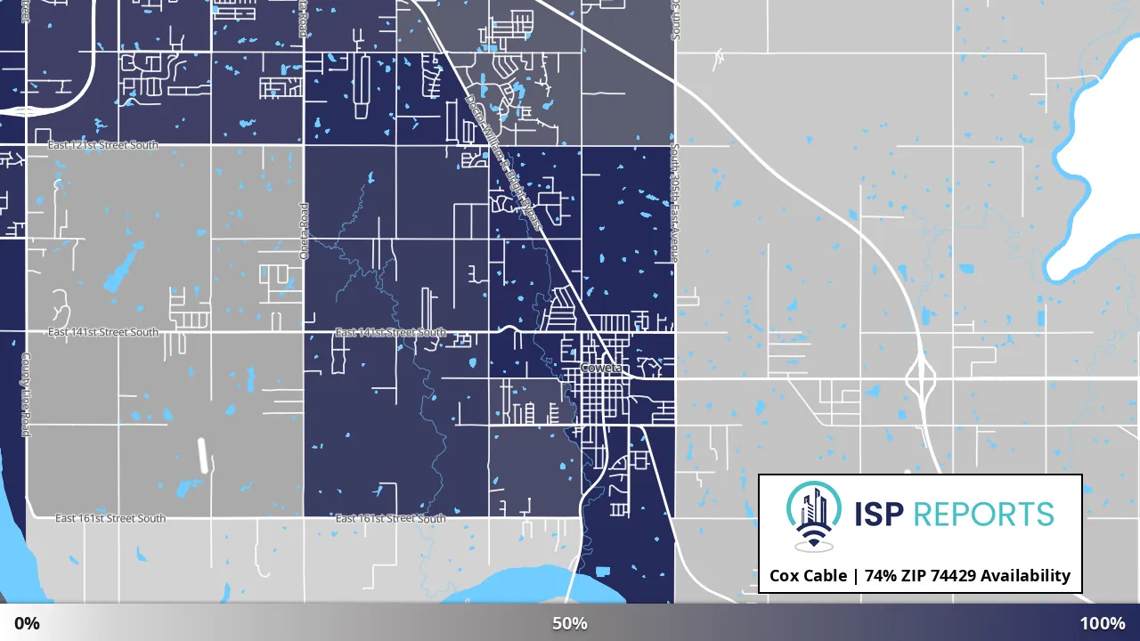 74429, OK map of internet availability