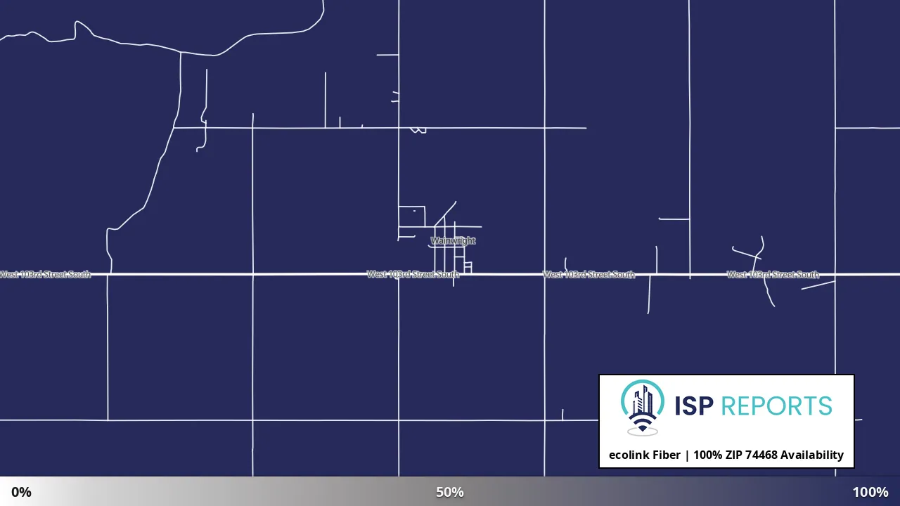 74468, OK map of internet availability