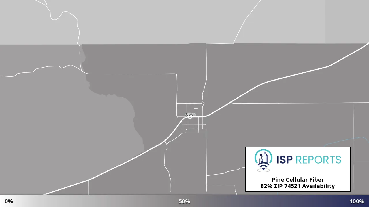 74521, OK map of internet availability