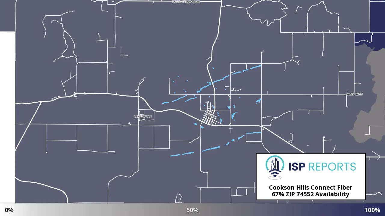 74552, OK map of internet availability