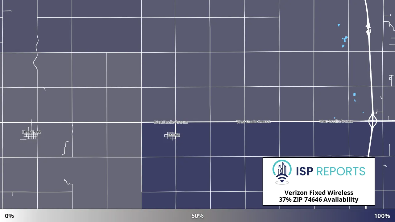 74646, OK map of internet availability